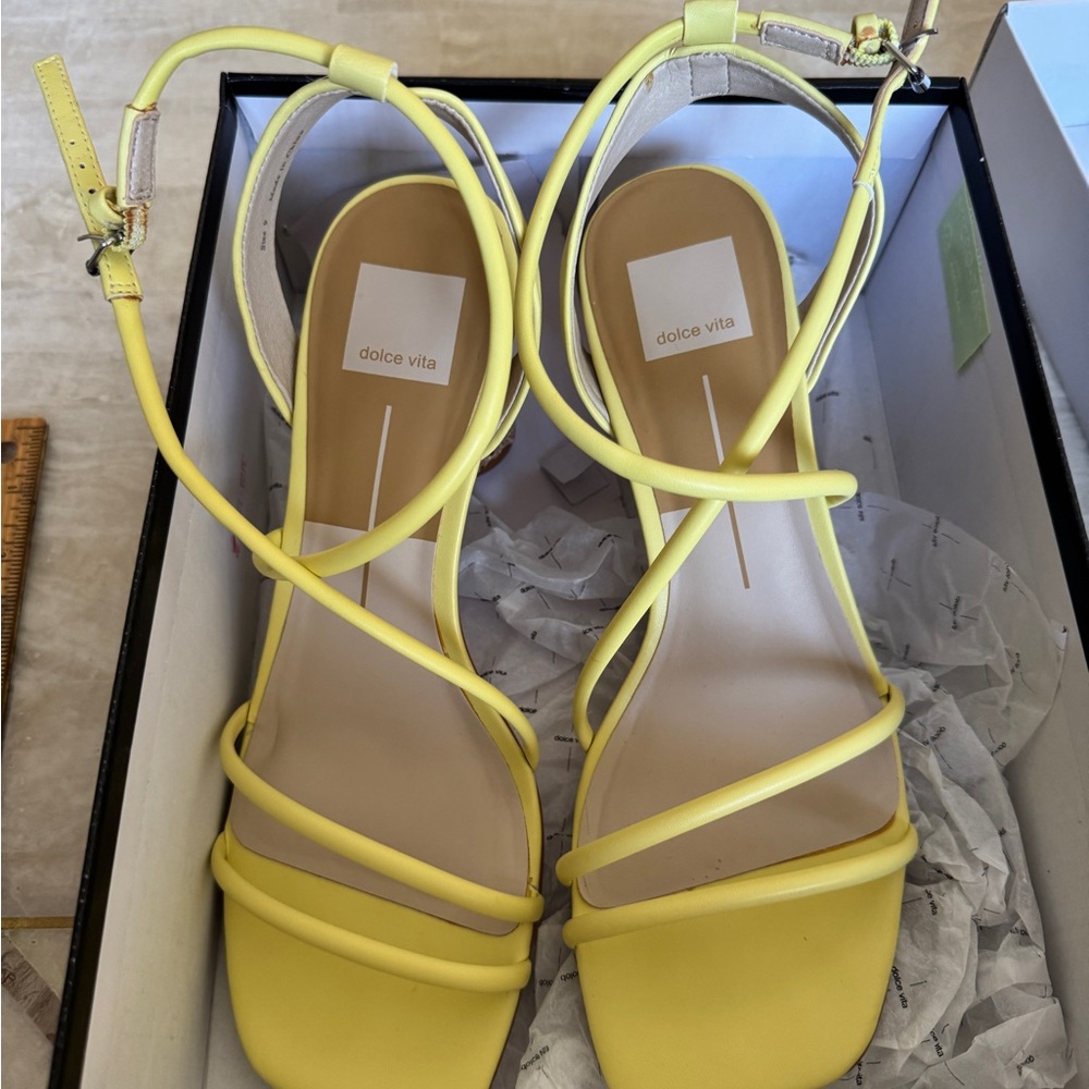 Dolce Vita Nico Bright Yellow Strappy Sandals